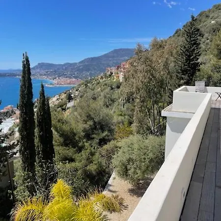 Modern Seaview With Pool Above Monaco Grimaldi (Liguria)